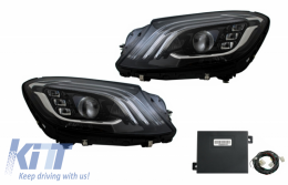Headlights Full LED suitable for MERCEDES S-Class W222 Facelift Look OEM with Adapter Modul - COHLMBW222FLOEMAD
