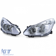 Headlights H1 H7 Pair Left Right for Opel Corsa D 06-11