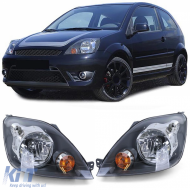 Headlights H4 Black with Motor Pair for Ford Fiesta JH JD 05-07 - ODHF6012431