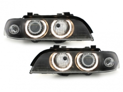 Headlights HID Xenon suitable for BMW Seria 5 E39 (09.1995-06.2003) Angel Eyes LCI Design Black