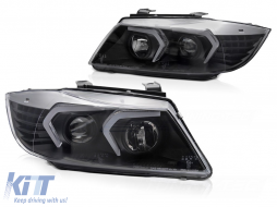 HEADLIGHTS LED BLACK fits BMW E90/E91 05-08-image-6270899