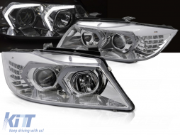 HEADLIGHTS LED CHROME fits BMW E90/E91 05-08-image-6270907