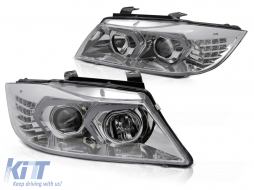 HEADLIGHTS LED CHROME fits BMW E90/E91 05-08-image-6270908