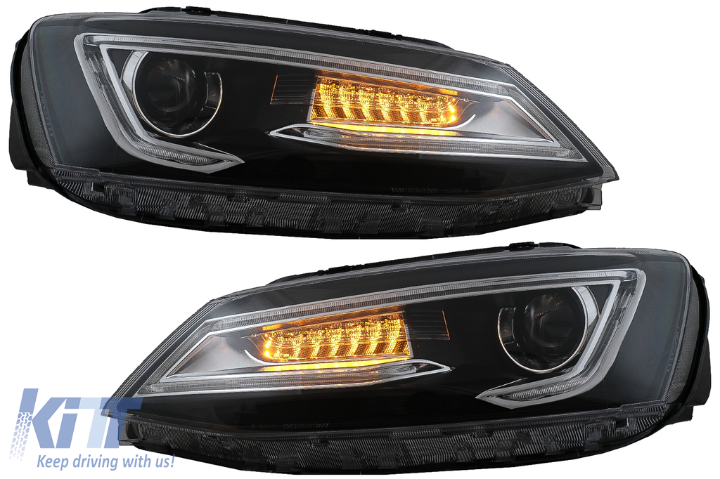 Headlights LED DRL Dual Beam Lens suitable for Jetta Mk6 VI (20112017