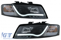 image-24-Headlights LED DRL suitable for Audi A4 8E (10.2000-10.2004) Daytime Running Lights Black