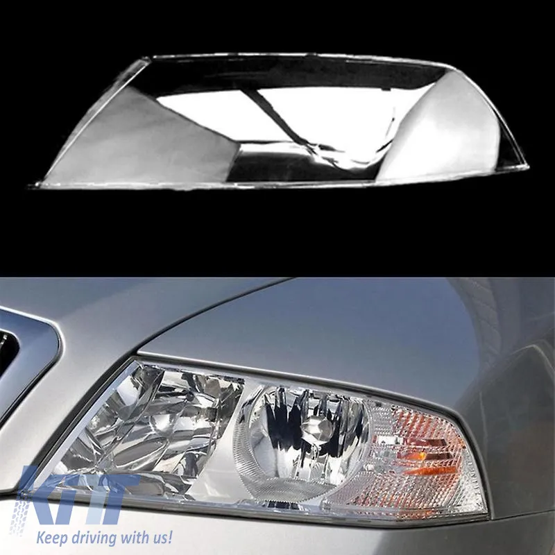 Headlights Lens Glasses Set suitable for Skoda Octavia 04-09 Sedan / Touring 2 Pcs