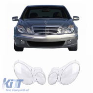 Headlights Lens Glasses Set suitable for Mercedes-Benz E W211 Pre-Facelift Sedan / Touring 02-06 2 Pcs