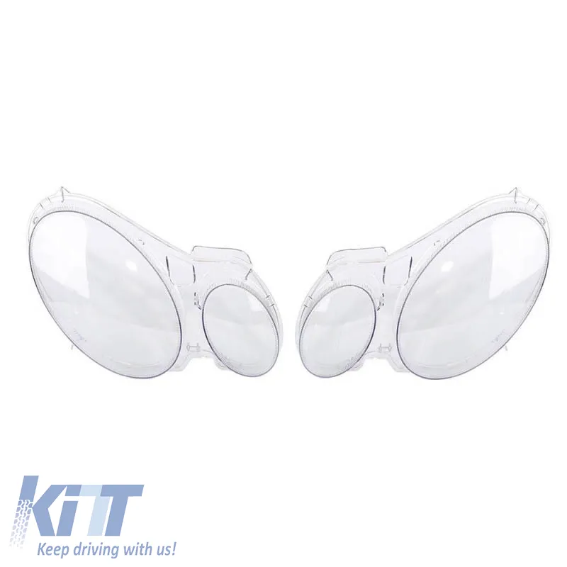 Headlights Lens Glasses Set suitable for Mercedes-Benz E W211 Pre-Facelift Sedan / Touring 02-06 2 Pcs