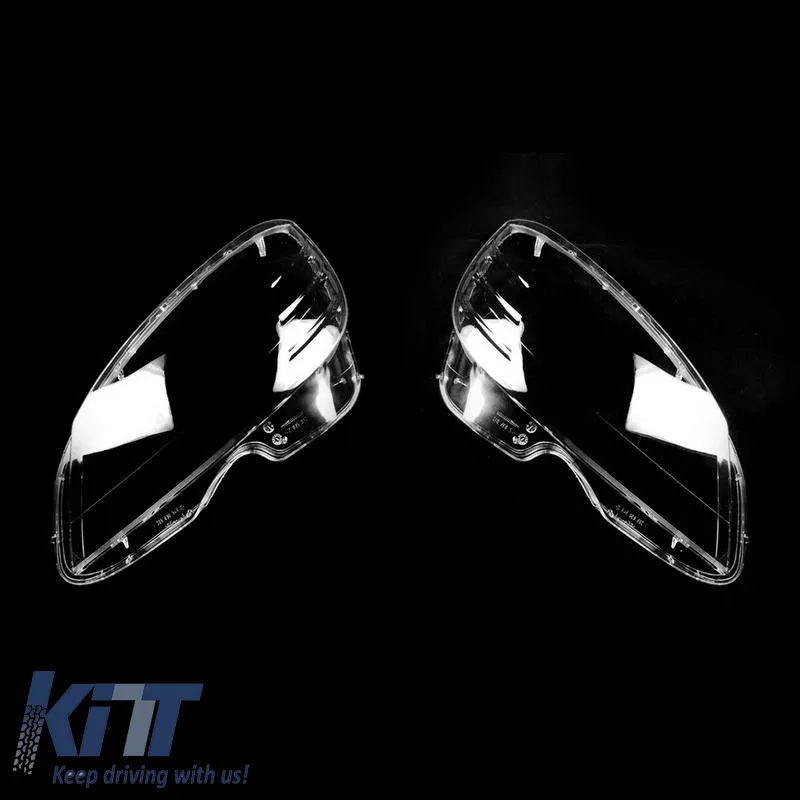Headlights Lens Glasses Set suitable for Mercedes-Benz C-Class W204 2007-2010 Sedan / Touring 2 Pcs