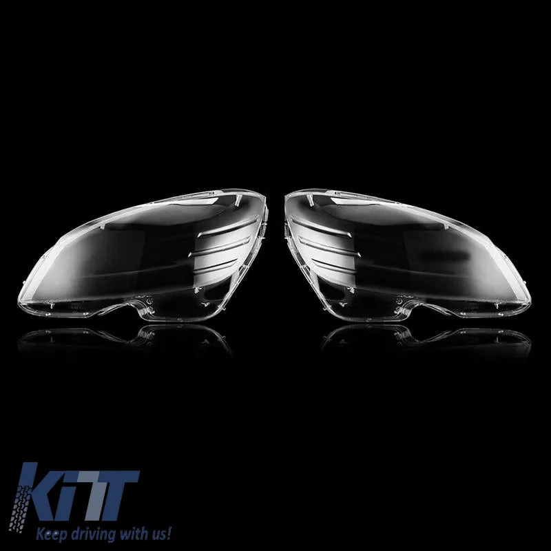 Headlights Lens Glasses Set suitable for Mercedes-Benz C-Class W204 2007-2010 Sedan / Touring 2 Pcs