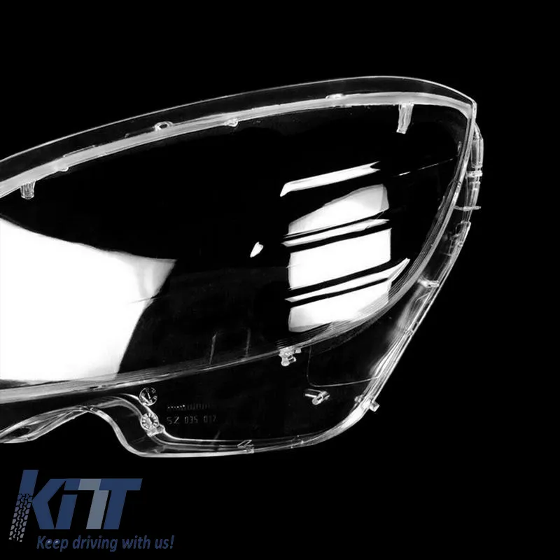 Headlights Lens Glasses Set suitable for Mercedes-Benz C-Class W204 2007-2010 Sedan / Touring 2 Pcs