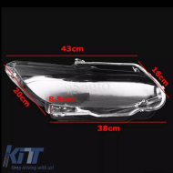 Headlights Lens Glasses suitable for BMW 3 E92 / E93 06-10 2 Pcs-image-6321037