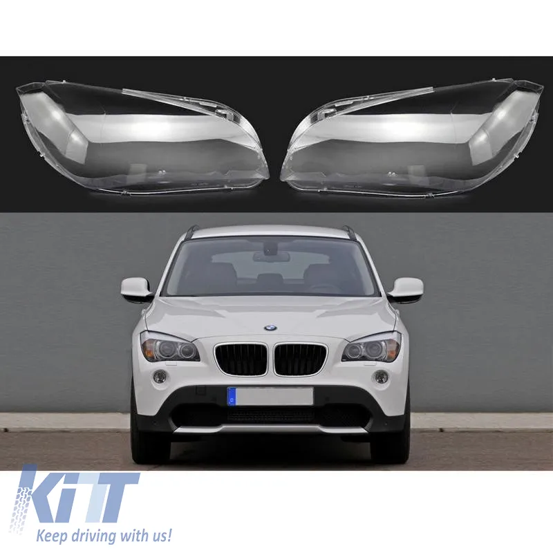 Headlights Lens Glasses suitable for BMW X1 E84 09-15 2 Pcs