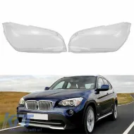 Headlights Lens Glasses suitable for BMW X1 E84 09-15 2 Pcs-image-6311897
