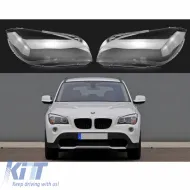 Headlights Lens Glasses suitable for BMW X1 E84 09-15 2 Pcs-image-6311902
