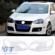 Headlights Lens Glasses suitable for Golf V 03-08 2 Pcs