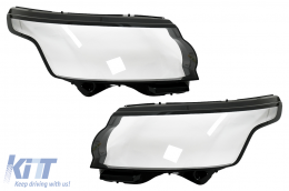 Headlights Lens Glasses suitable for Land Range Rover IV Vogue L405 (2013-2017) Clear Glass Optics - HGRRVL405