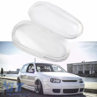 Headlights Lens Glasses suitable for VW Golf IV (4) 98-04 2 Pcs