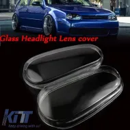 Headlights Lens Glasses suitable for VW Golf IV (4) 98-04 2 Pcs-image-6321338