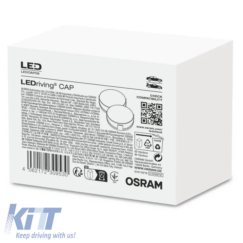 Headlights Rubber Caps suitable for LED Installation Osram LEDCAP09 80mm 2 Pieces