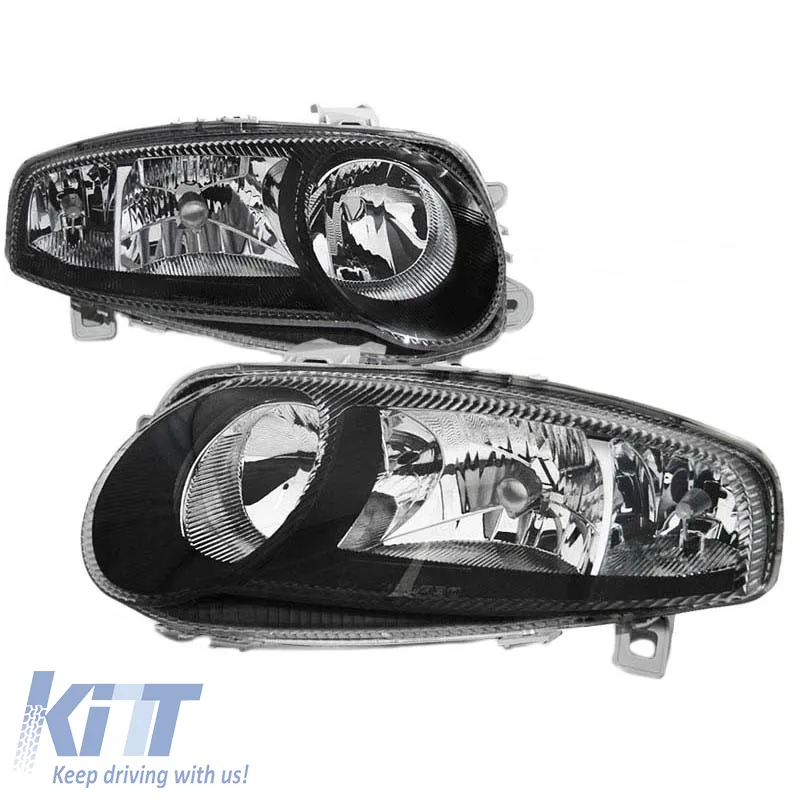 Headlights Set Suitable for Alfa Romeo 147 01-04 Black GTA H7/H7/H1 Depo