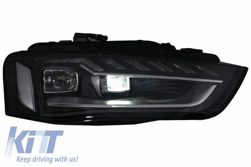 Headlights Set Suitable for Audi A4 B8.5 Facelift (2012-2015) Black A4 B9.5 Design OEM Xenon Upgrade to Full LED & Dynamic LED Signal Carner