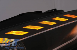 Headlights Set Suitable for Audi A4 B8.5 Facelift (2012-2015) Black A4 B9.5 Design OEM Xenon Upgrade to Full LED & Dynamic LED Signal Carner