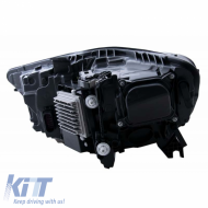 Headlights Set Suitable for Audi A6 4G C7 11-18 DRL Full Led Matrix Design & Dynamic Signal Black With Motor Carrier