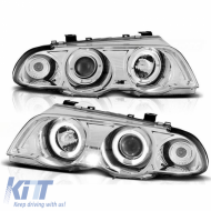 Headlights Set Suitable for BMW 3 E46 Sedan/Caravan 99-01 Angel Eyes Chrome H1/H1 Sonar