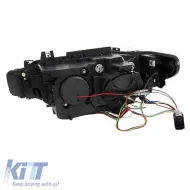 Headlights Set Suitable for BMW 3 F30 / F31 11-15 3D Angel Eyes Black H7/H7 With Motor Sonar-image-6301837