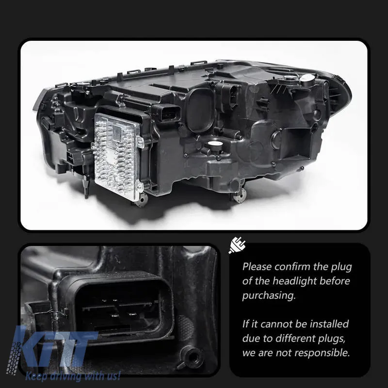 Headlights Set Suitable for BMW X3 G01 / G08 18-22 LED Laser Style Black Carner