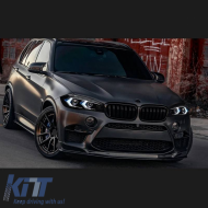 Headlights Set suitable for Bmw X5 F15 (2013-2018) / X6 F16 (2014-2019) Conversion to G05 / G06 Look Black Carner