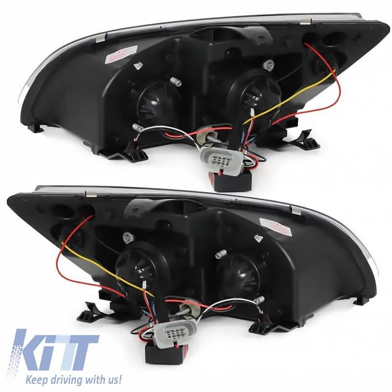 Headlights Set suitable for Ford Focus 04-08 DRL & Led Signal Chrome H1/H1 JunYan