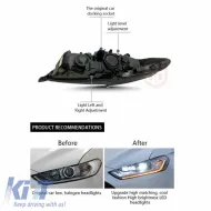 Headlights Set Suitable for Ford Mondeo mk5 13-16 DRL Chrome H7/Led With Dynamic Turn Signal Carner-image-6314612