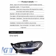 Headlights Set Suitable for Ford Mondeo mk5 13-16 DRL Chrome H7/Led With Dynamic Turn Signal Carner-image-6314613