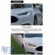 Headlights Set Suitable for Ford Mondeo mk5 13-16 DRL Chrome H7/Led With Dynamic Turn Signal Carner-image-6314615