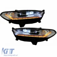 Headlights Set Suitable for Ford Mondeo mk5 13-16 DRL Chrome H7/Led With Dynamic Turn Signal Carner-image-6314618