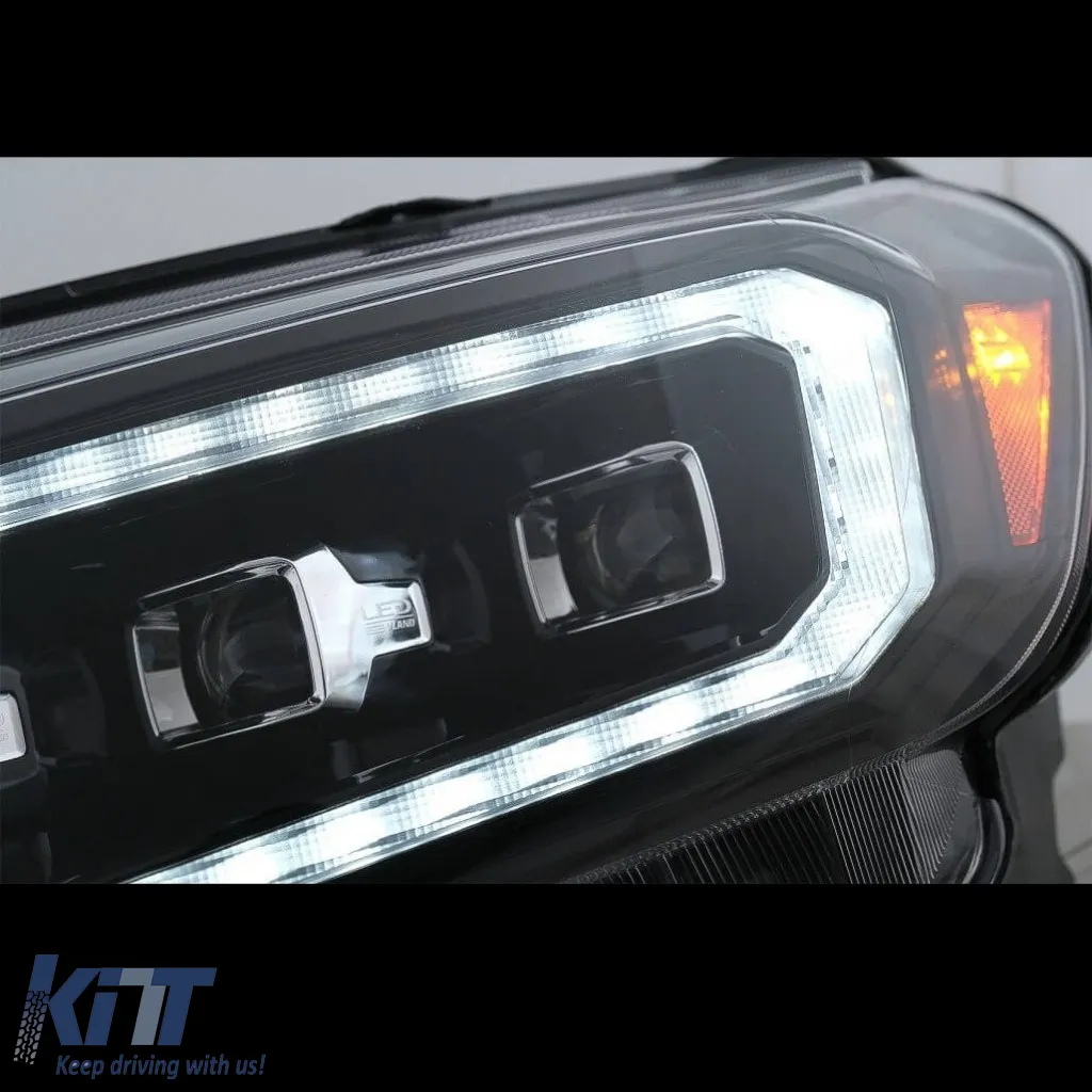 Headlights Set Suitable for Ford Ranger 15-20 DRL Dynamic Start Up Black Full Led With Motor VLand