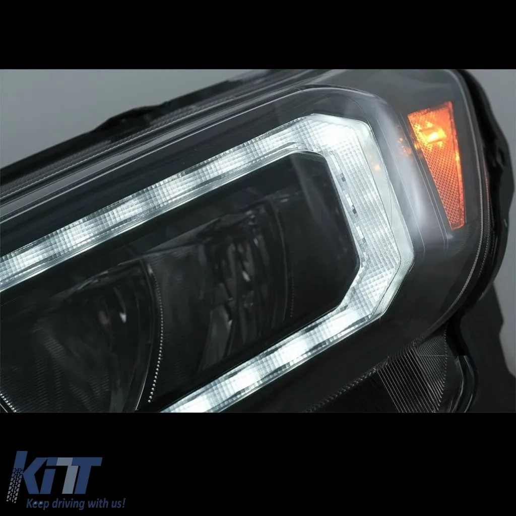 Headlights Set Suitable for Ford Ranger 15-20 DRL Dynamic Black Full Led With Motor VLand