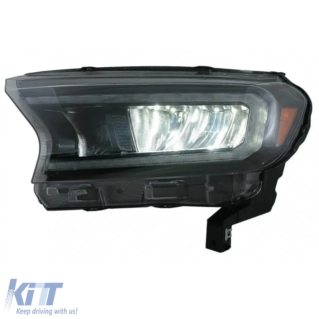 Headlights Set Suitable for Ford Ranger 15-20 DRL Dynamic Black Full Led With Motor VLand