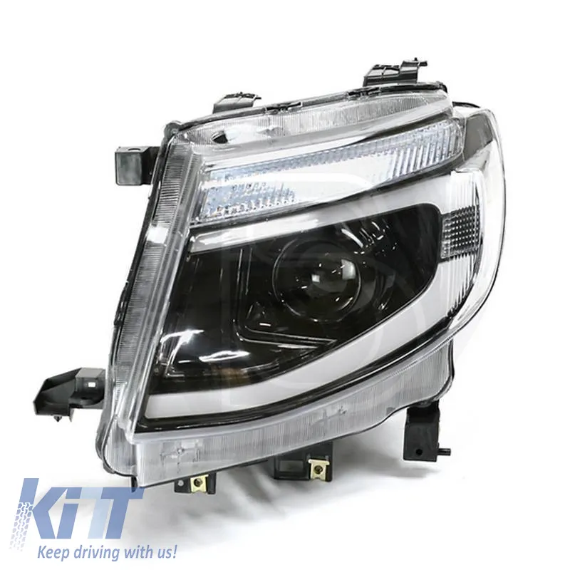Headlights Set Suitable for Ford Ranger T6 2012-2015 DRL Dynamic Black Full LED With Motor