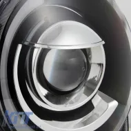 Headlights Set Suitable for Jeep Renegade 2014+ DRL Tube Lights Black H7 Manual Akkon-image-6317450