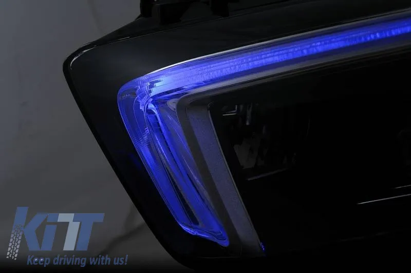 Headlights Set Suitable for Mercedes-Benz A-Class W177 / V177 2018-2022 Halogen Upgrade to Full LED DRL with Motor Carrier