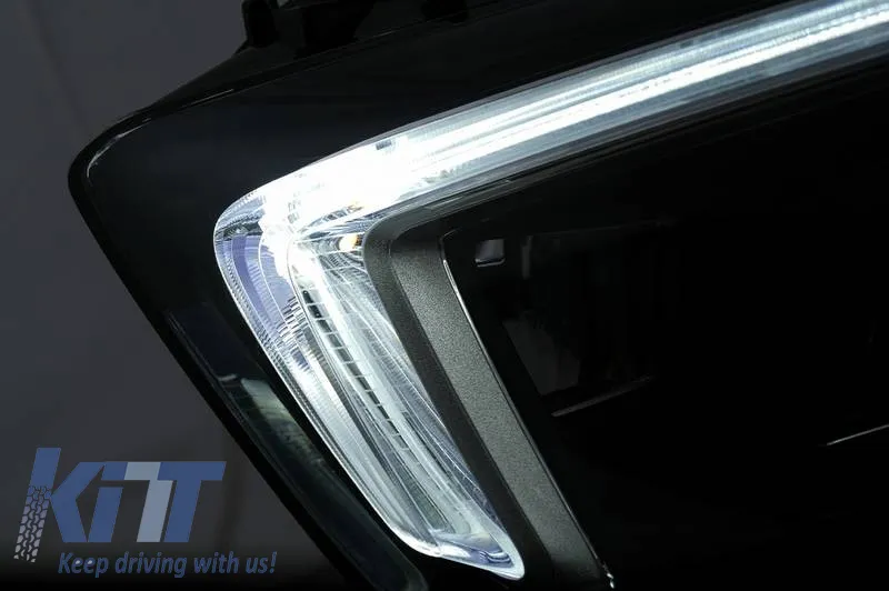 Headlights Set Suitable for Mercedes-Benz A-Class W177 / V177 2018-2022 Halogen Upgrade To Full Led DRL With Motor Carner