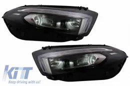 Headlights Set Suitable for Mercedes-Benz A-Class W177 / V177 2018-2022 Halogen Upgrade To Full Led DRL With Motor Carner-image-6320625