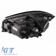Headlights Set suitable for Mercedes-Benz A-Class W176 12-18 Halogen Upgrade To Facelift Look Black Full Led DRL With Motor Carner-image-6328746