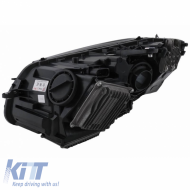 Headlights Set Suitable for Mercedes-Benz C-Class W205 14-18 LED Upgrade to Multibeam Full LED DRL Black with Motor Carrier