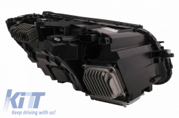 Headlights Set Suitable for Mercedes-Benz C-Class W205 14-20 Upgrade to Maybach Full LED DRL Black with Motor Carrier