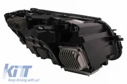 Headlights Set Suitable for Mercedes-Benz C-Class W205 14-20 Upgrade to Maybach Full LED DRL Black with Motor Carrier-image-6321968