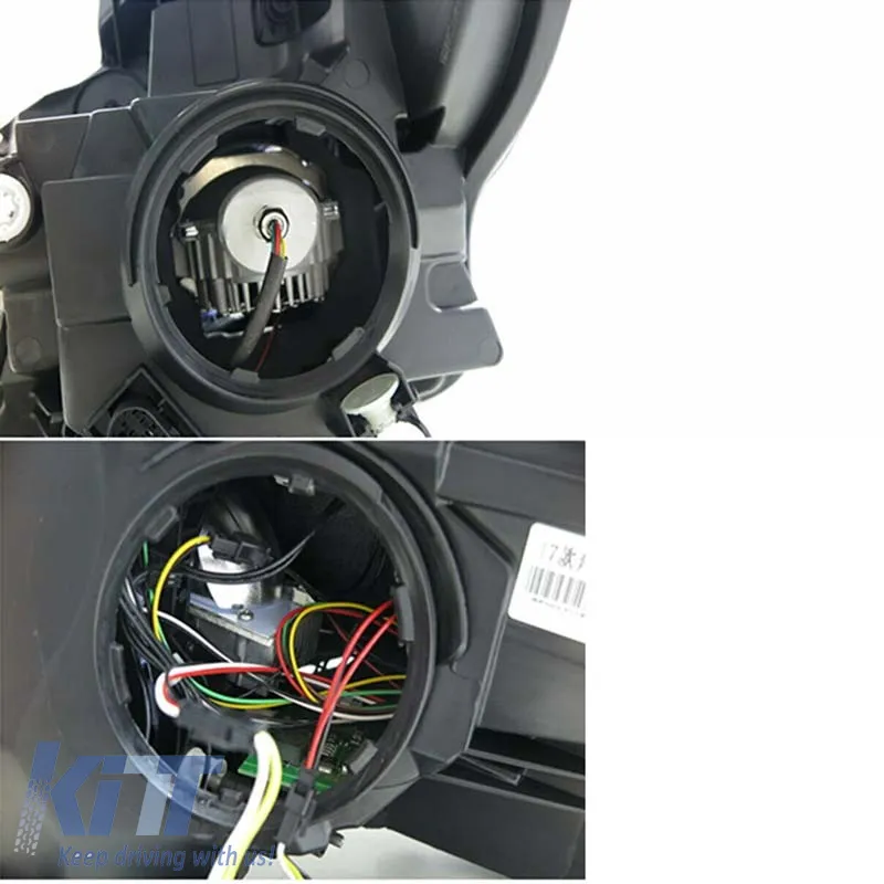 Headlights Set Suitable for Mercedes-Benz Vito W447 14+ DRL Led Tube & Led Signal Dynamic Black With Motor Carner